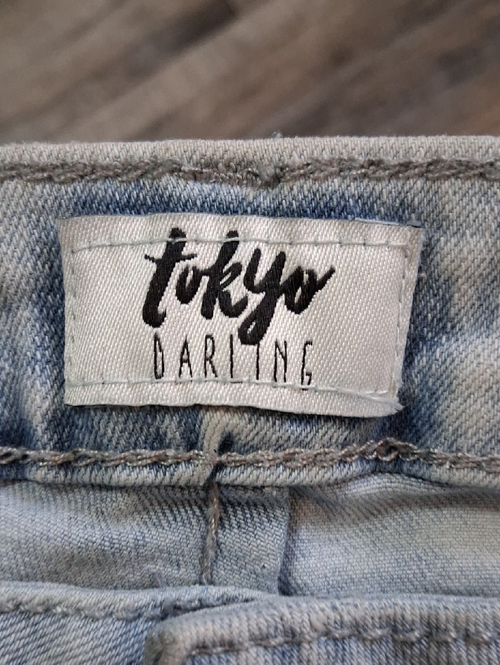 tokyo Darling Light Blue Denim Jeans Label Detail